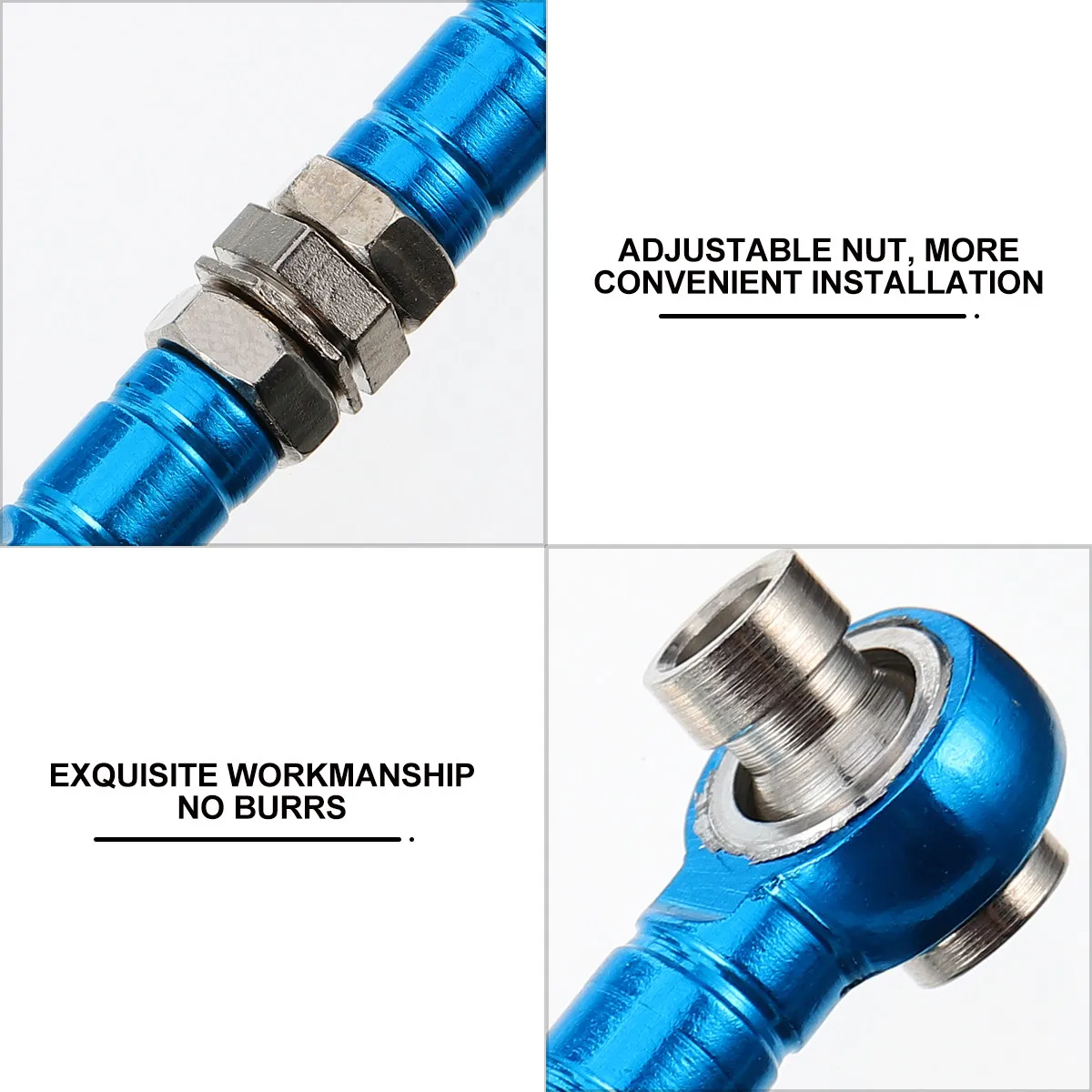 2Pcs Adjustable Linkage Steering Tie Rod for Rc Car Truck Environmental Protection Material Corrosion Resistant Lightweight