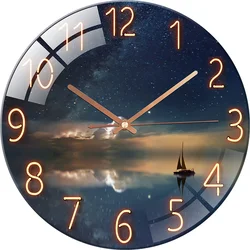 12 inch Sunset Dusk Building House Wall Clock Silent Clocks Modern Home Decor Living Room Quartz Watch reloj de pared  Gift Idea