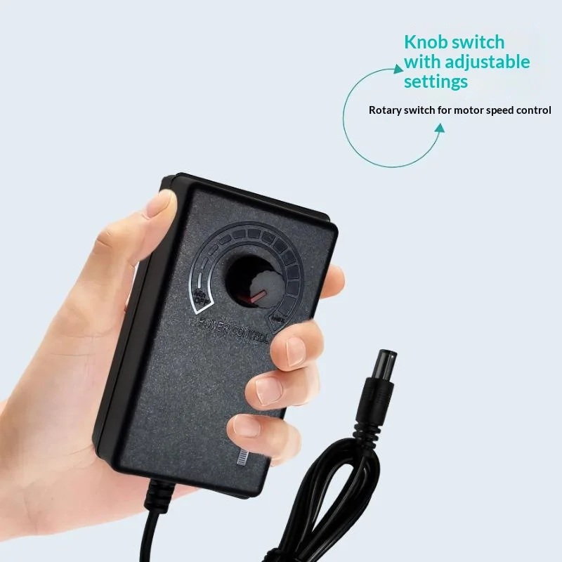 Universal Adjustable Power Adapter 3V-24V Variable DC for Prototyping & Repair US Plug Simple Knob Control No Screen