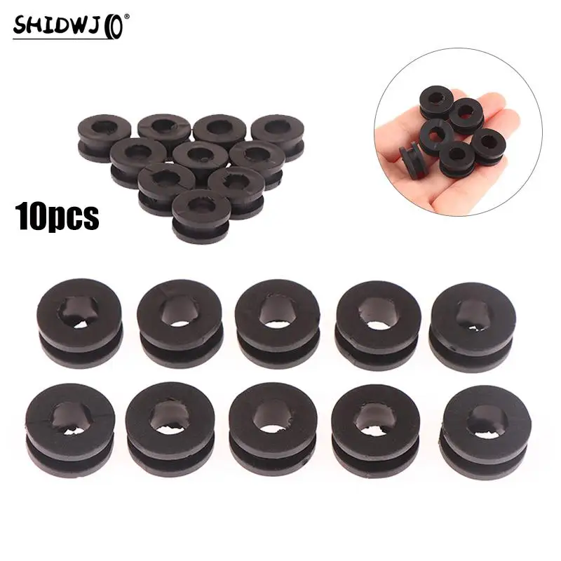 10Pcs/set Black Motorcycle Side Cover Rubber Grommets Gasket Fairings Accessories