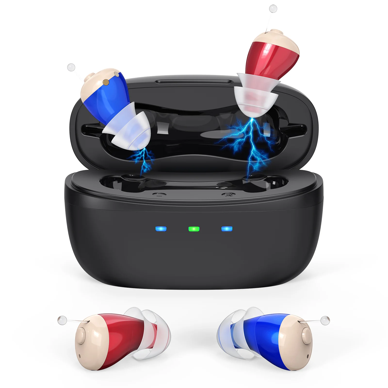 Earbuds Charging Case - 미니 충전식 이어폰, 성인용 헤드폰, 자기