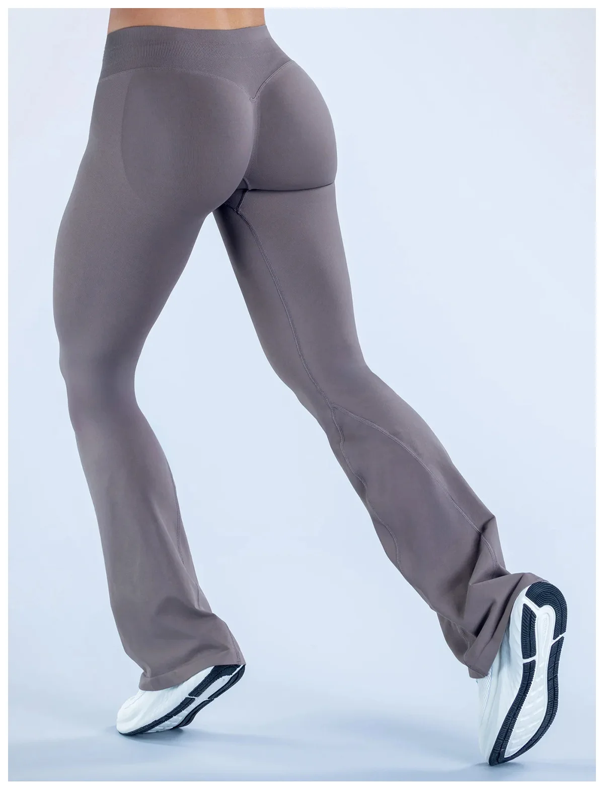 Denyf Impact Flares Scrunch Booty Damen Gym Leggings Nahtlose Fitness Workout Yoga Hosen Squat-Proof Modische Schlaghosen – Detail 15