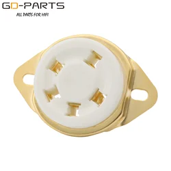 1 ADET U5A 5pin seramik tüp Soket Vana Tüp Tabanı için 807 24 27 37 47 56 76 FD422 WE272A WE311A hifi Tüp AMP DIY ŞASI DAĞı