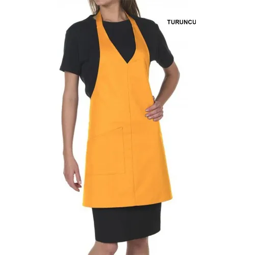 Medusa Forma Bib Apron Chef Barista Cook Barber Tattoo Waiter Apron Orange