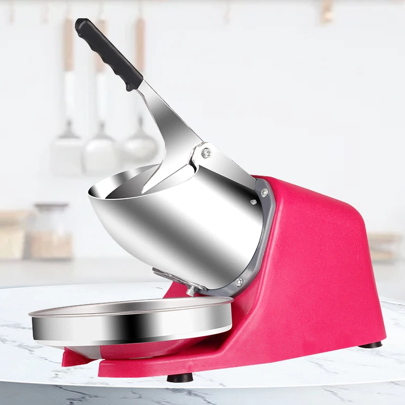 Shaved Ice Machine Ice Crusher Snow Cone Machine With Stainless Steel Blade Kitchen Electric for Shaved Ice and Snow Cone