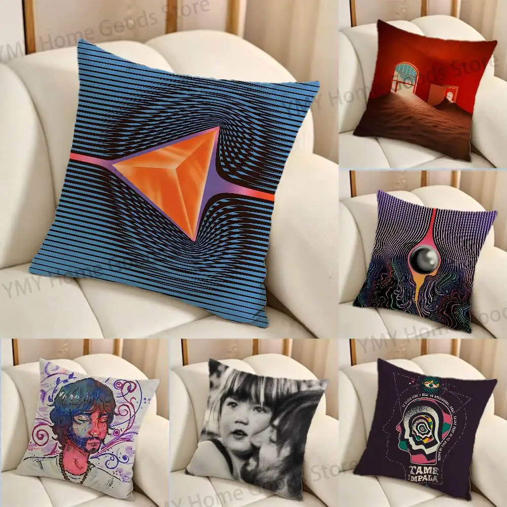 T-Tame Impala K-Kevin Parker Cartoon Printing Pillowcase Customized Pillow Cover for Sofa Home Decor