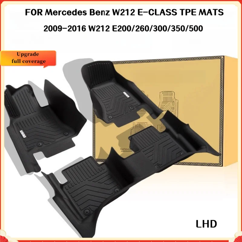 NEW 5D TPE Floor Mats For Mercedes Benz W212 E200/260/300/350/500 2009-2016 LHD Full Coverage Waterproof accessories