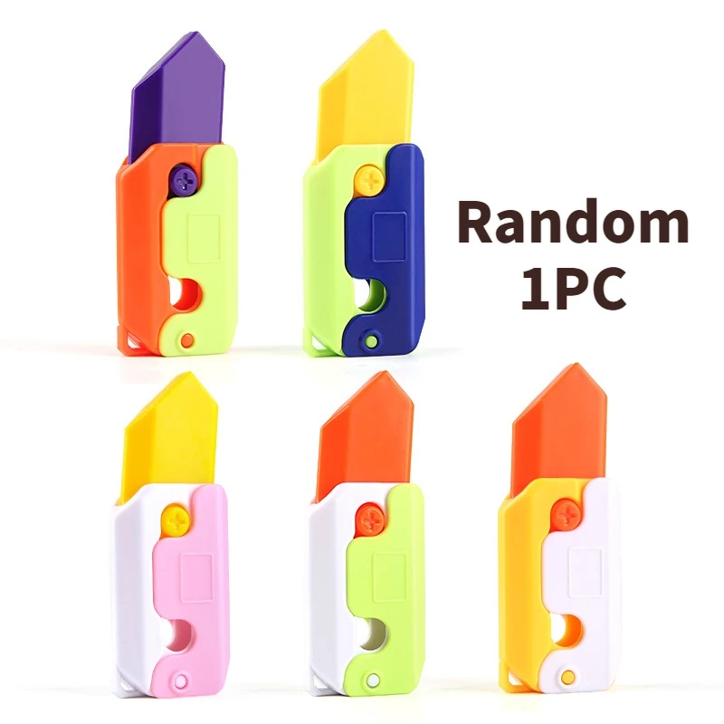 3D 印刷おもちゃ大根銃発光大根ナイフ圧力軽減フィジェットジュエ重力ミニおもちゃクリスマスプレゼント子供のためのゲーム