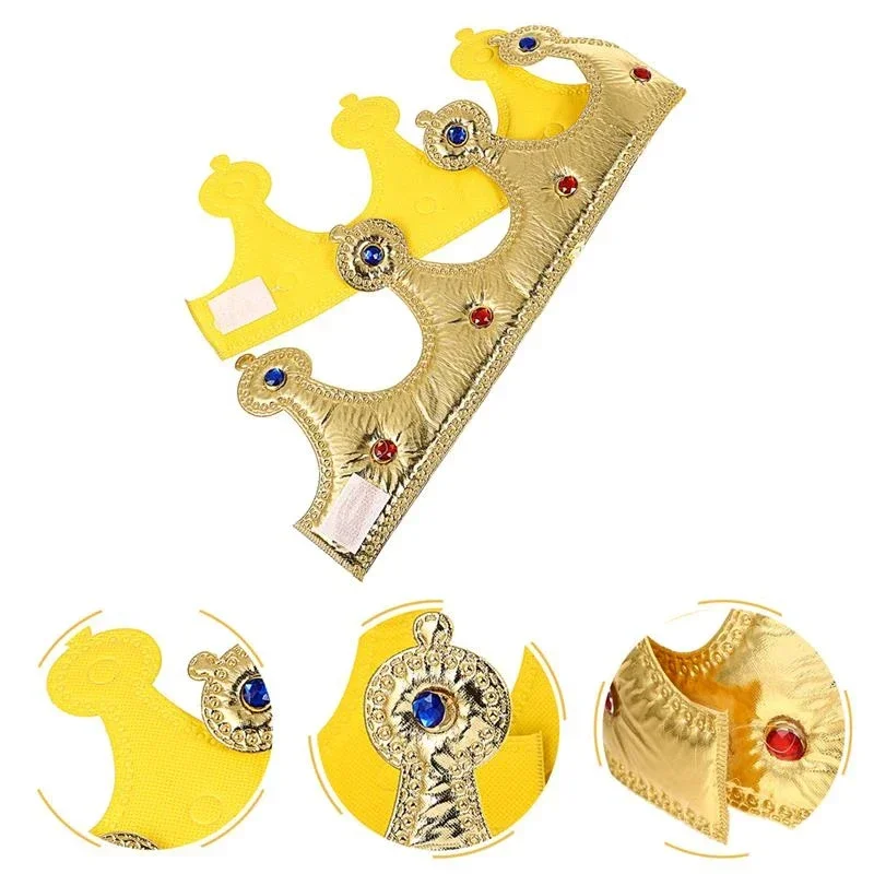 1PC Happy Birthday Crown Tiara for Queen & King, Birthday Party Hat Decoration Props for Kids & Adults - view 3
