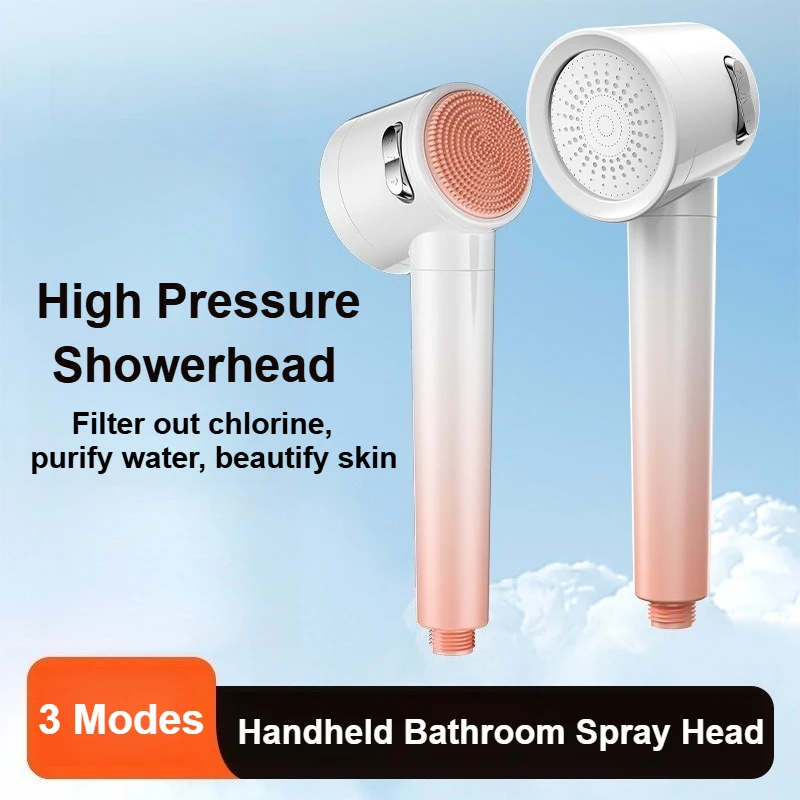 

Handheld Shower Head with Filter Softer Skin & Smoother Hair High Pressure Spray Nozzles Massage Bathroom ShowerHead