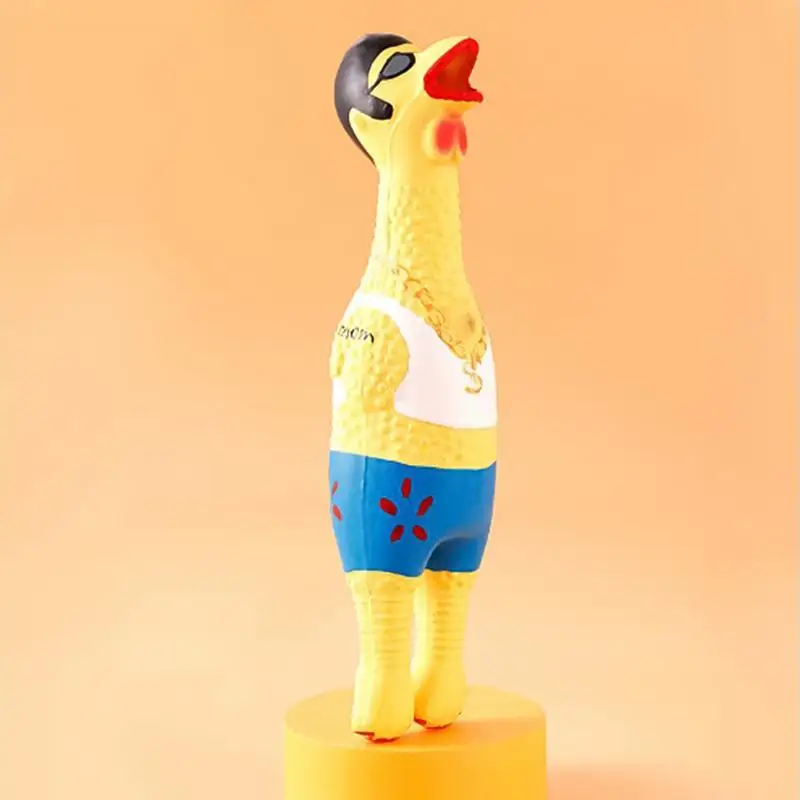 Squawking Chicken Toy Funny Pet Chew Toy Dog Sounding Toy Pet Dog Toy Chicken Squeeze Screaming Chicken Design for Chew Toys