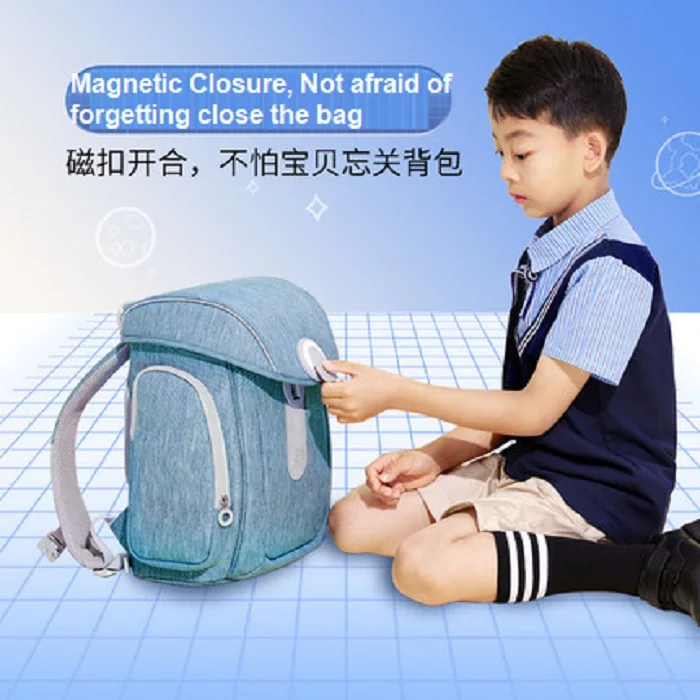 New Xiaomi 90FUN Upgrade Children Lighten Backpack 6-12 Years Old Boys Girls Big Capacity Luminous Strips Waterproof School Bag