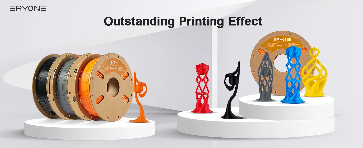 ERYONE 10KG Standard PETG Filament 1,75mm für 3D-Druck, Mehrfarbig Erhältlich, PETG-Filament, 3D-Filament Großhandel, 1KG/Spule – Detail 9