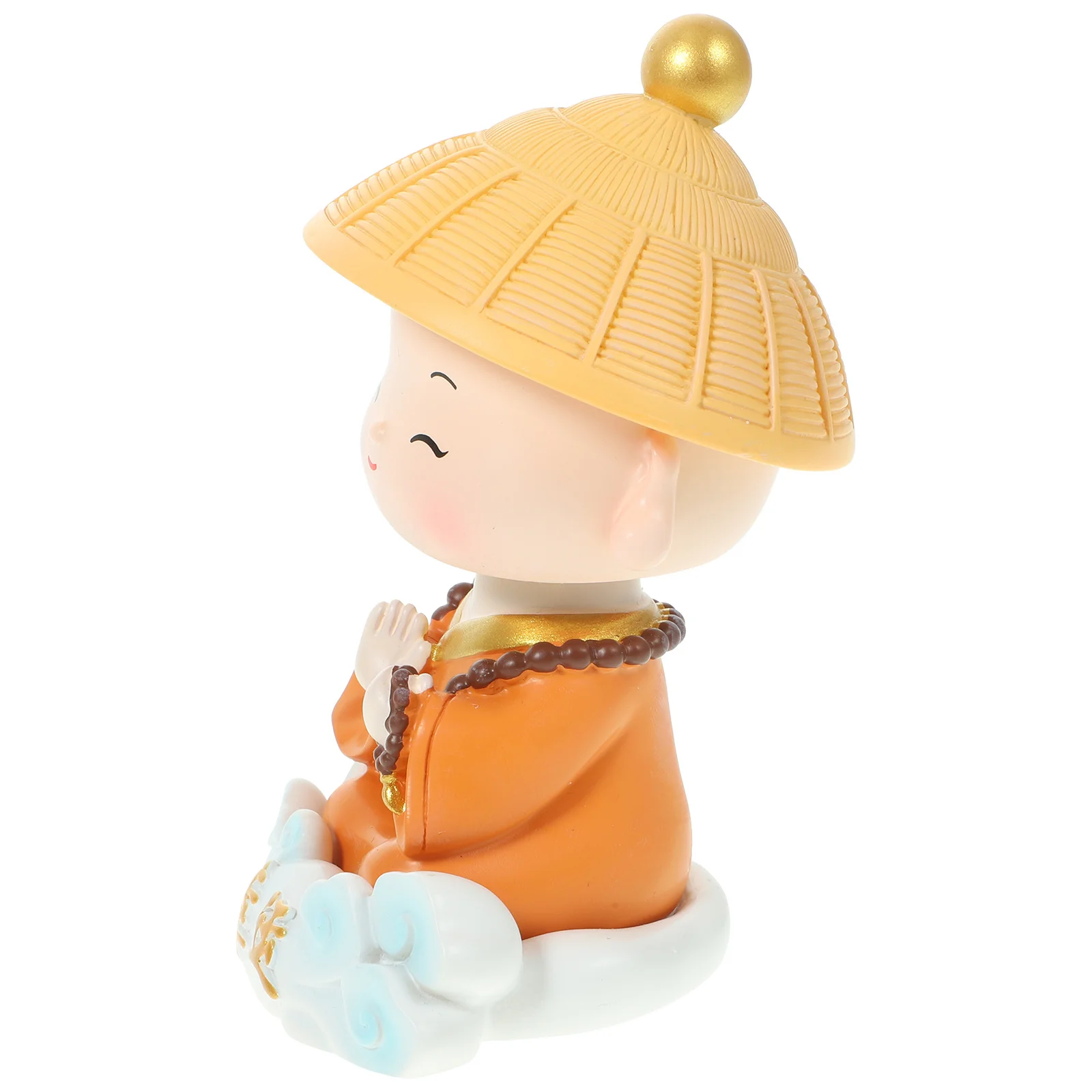 

Charming Small Monk Adornment Car Dashboard Decor Vivid Face No Deformation Compact Size Home Decorative Prop Car Decorations