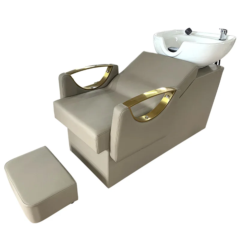 Special shampoo bed for barber shop High-grade semi-reclining punch bed Light luxury Internet celebrity shampoo flush bed