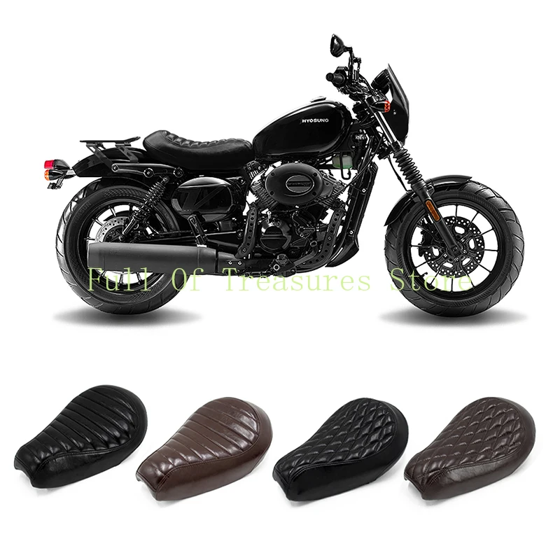 Customized For Hyosung GV125S GV300S Motorcycle Single Seat Cushion Modification Accessories Leather Material