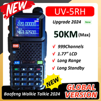 Baofeng UV-5RH Walkie Talkie Tri-Bands VHF UHF 999 Ch Frequency Fast Copy Search Weather Forecast FM Ham CB Radio Wireless Set