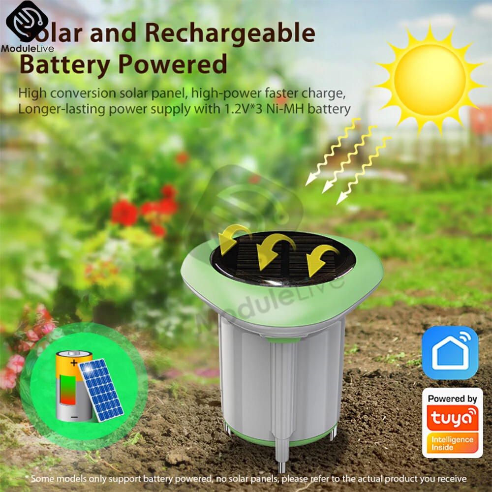 Умный солнечный датчик почвы Tuya Zigbee, тестер, измеритель температуры и влажности для посадки, IP66, класс, приложение, детектор настоящего монитора