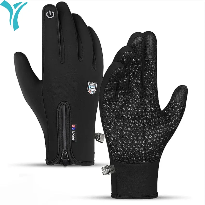 AliExpress NONE Winter Thermal Gloves for Men and Women, Waterproof Windproof Non-Slip Touch Screen Gloves for Outdoor Running, Cycling, Driving