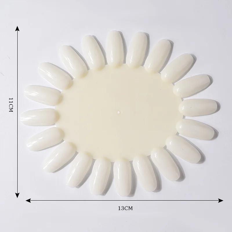 투명 자연 인조 네일 아트 디스플레이 팁, 타원형 휠 네일 견본 폴리시 스탠드 연습 아크릴 팔레트 매니큐어 액세서리 도구