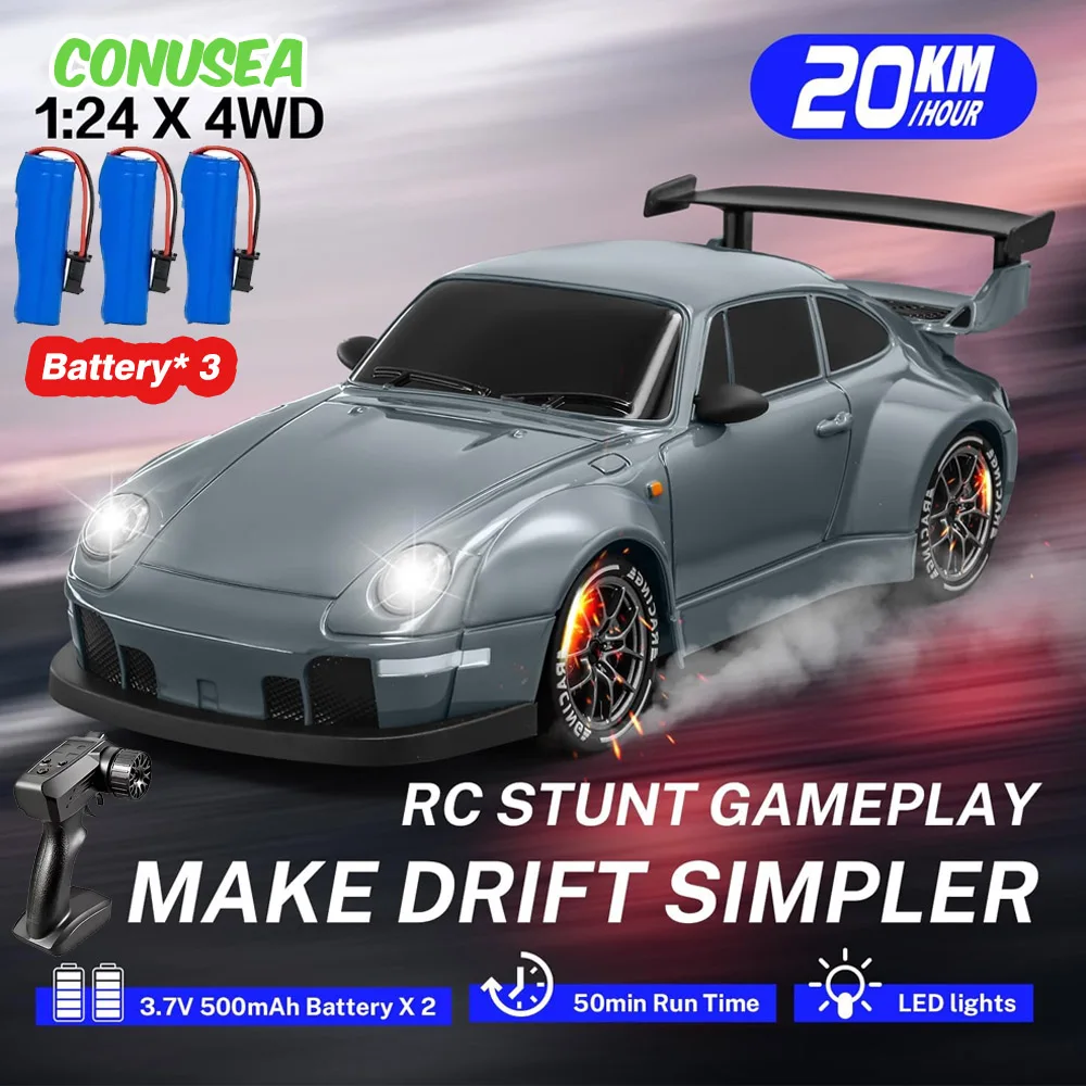 

RC Drift Car 1/24 4WD Remote Control Car for Kids High Speed 20KM/H 2.4G Radio Controlled Vehicle Model Drive for Chidren Boys