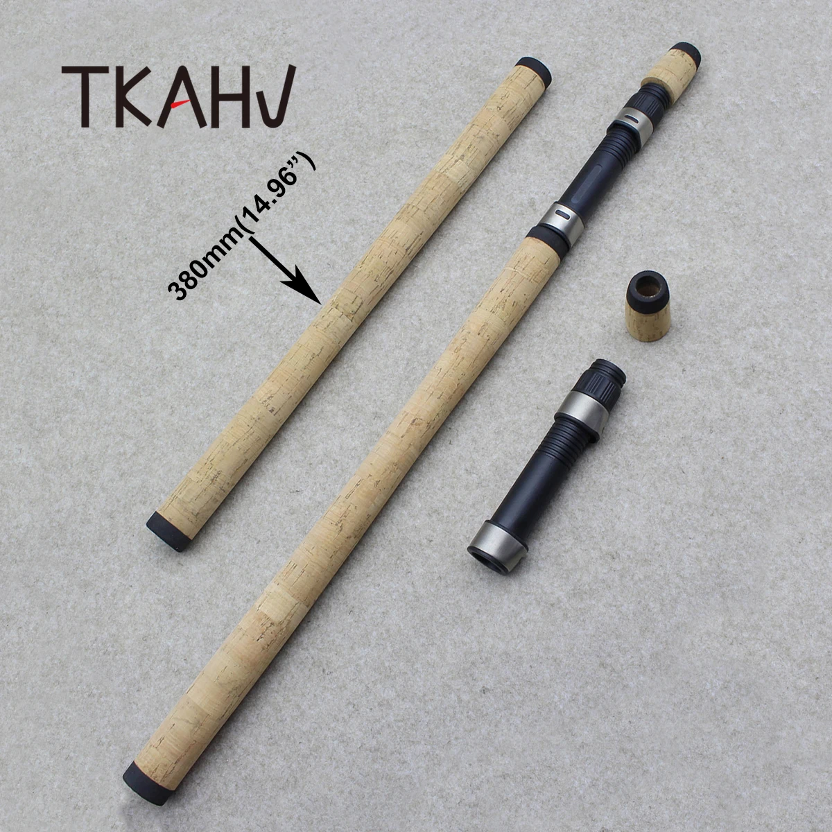 

TKAHV Composite Cork Long Spinning Fishing Rod Handle For Pole Building Grip DIY Repair With Plastic Reel Seat Replacement