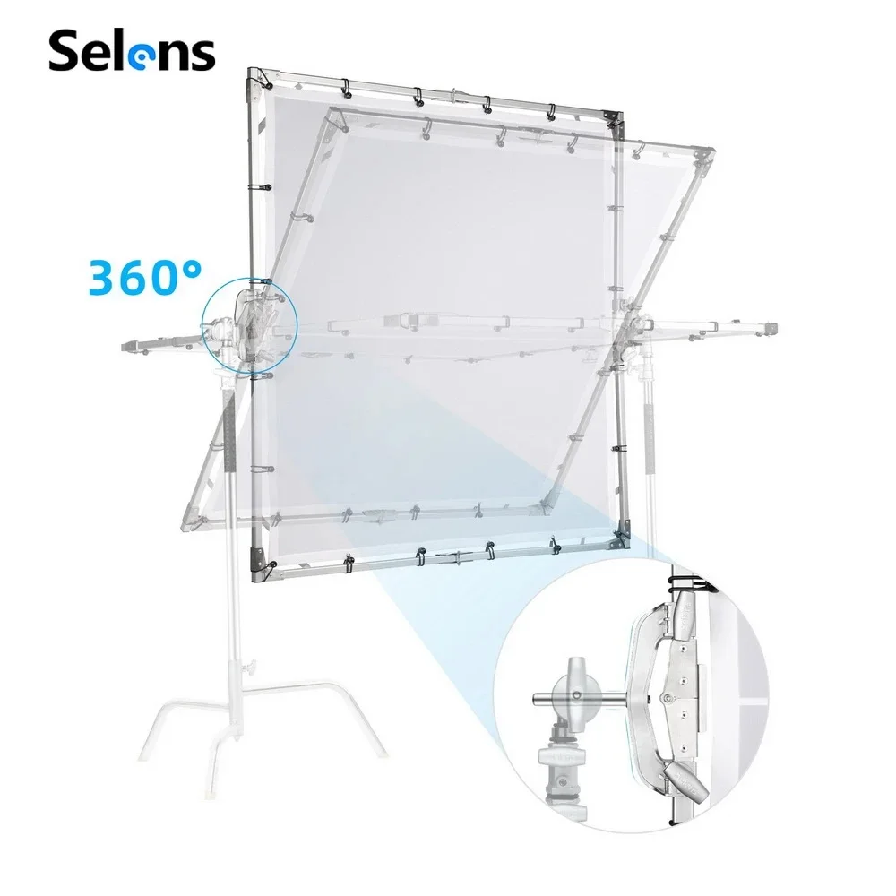 Selens Photography Soft Light Screen Foldable Flag Board Soft Light Canopy Ring Cosmetic Video Camera Photography Accessories