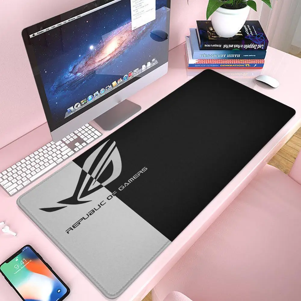A-ASUS tapis de souris de jeu 900 × 400 tapis de souris Gamer Xxl tapis de souris accessoires de bureau clavier tapis Long tapis de bureau d'ordinateur