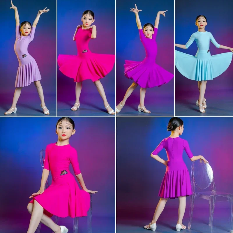 

Children's competition regulations wear girls' professional grade examination clothing, art examination clothing, Latin dance cl