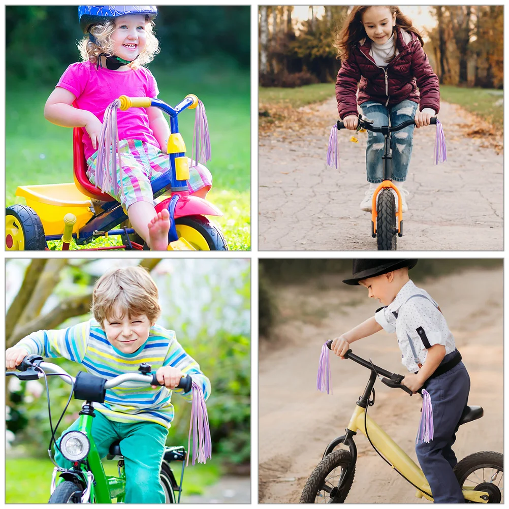 

3 Pairs Bicycle Tassel Handle Ribbon Streamers Bike Handlebar Accessories for Bikes Tassels Fringe