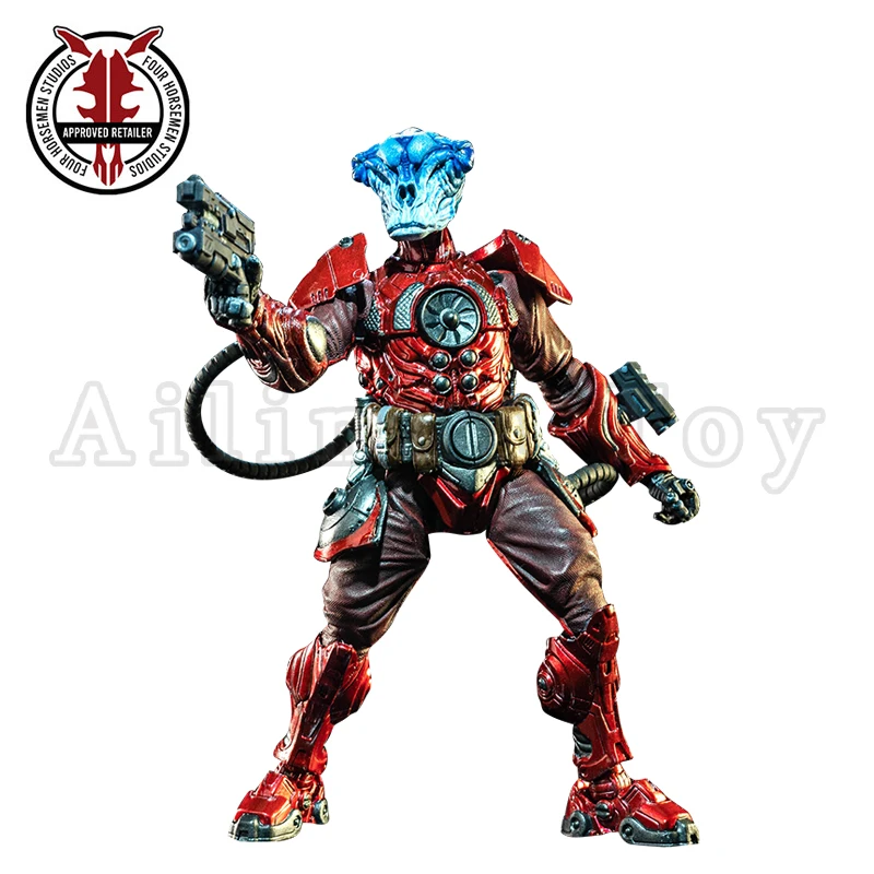 

Four Horsemen Studio 1/12 6inch Action Figure Cosmic Legions Outpost Zaxxius T.U.5.C.C. Pilot Red Jets Anime Model Toy