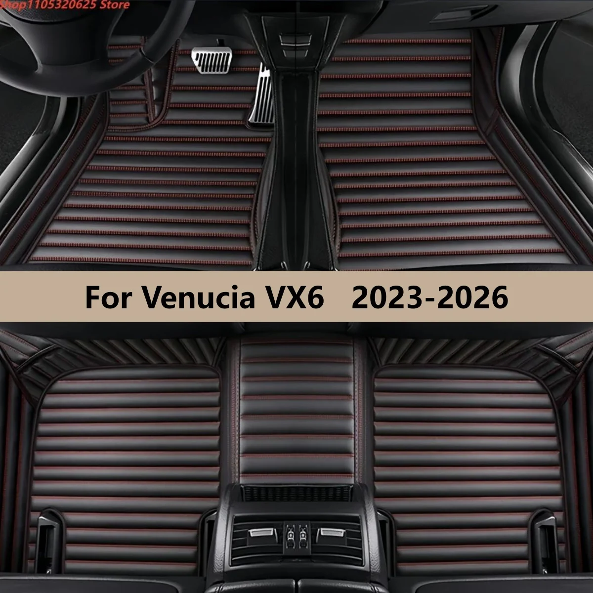 

Автомобильные коврики для Venucia VX6 2023-2026: кожаные, водонепроницаемые, противоскользящие, для салона автомобиля