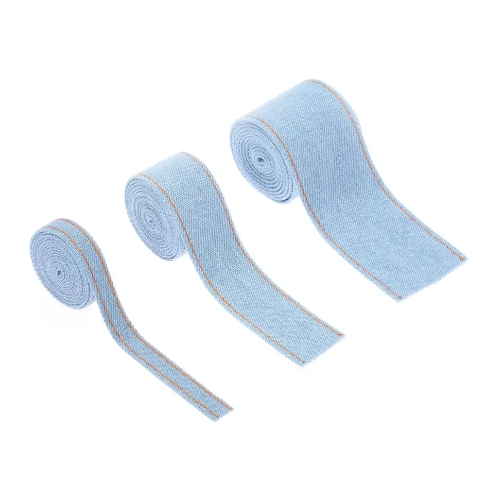 Double-sided Jumper Denim Ribbon Jeans Fabric Tape Bow Cap Clothing Decorations Sewing DIY Crafts Hairclip Accessories