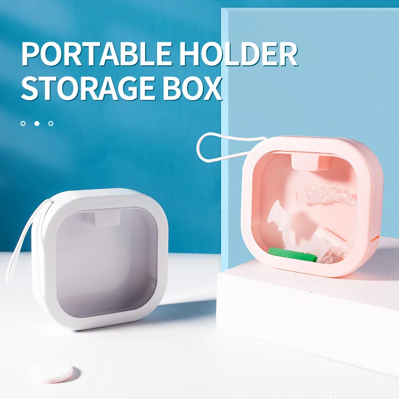 Portable Dental Braces Storage Box Clear Dental Floss Pill Box