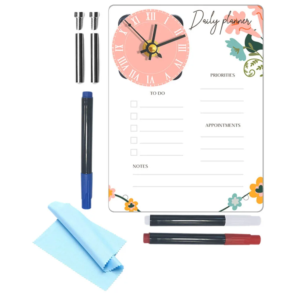 لوح مسح أكريليك، لوحة مذكرة شفافة لسطح المكتب، سبورة بيضاء محمولة على سطح الطاولة، سهلة القراءة، جدول مخطط للمسح الجاف #3