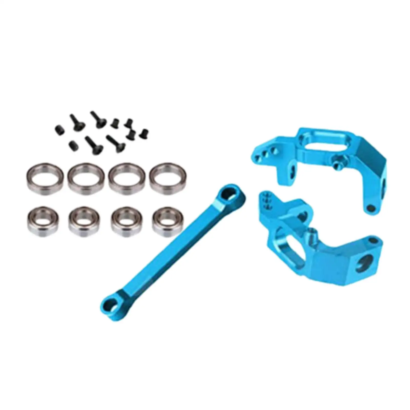 Metal Steering Hub Upgrade Kit for HSP 94122 RC Car Front Knuckle Arm and Rear Carrier Base Compatible Part