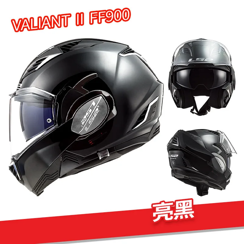 

LS2 Ff900 Valiant II Motorcycle Helmet 180 Degrees Back Somersault Helmets Ls2 Ff900 Double Mirror Full Face Helmet Casco Moto