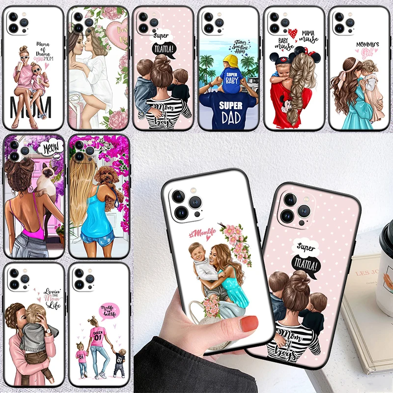 IJ9 Baby Mom DAD Pet Shell Phone Case for Samsung Galaxy Note 10 20 S23 S24 S25 Ultra FE Plus Edge Lite A02S A35 A07 A17