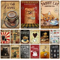 Tin Sign Decorative Plaques Painting Cafe Metal Signs Posters For Bedroom Club Coffee Friends Home Wall Decor Decoration Art