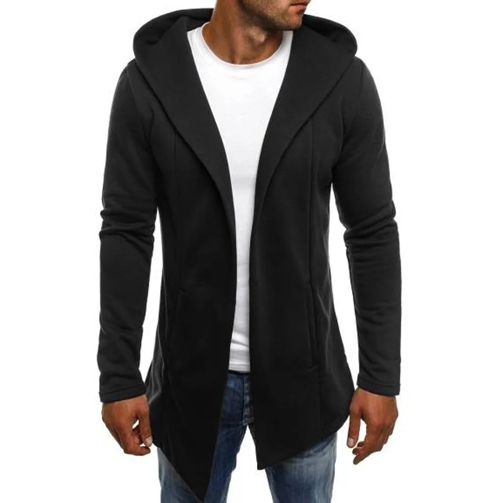 Men's Stylish Hooded Trench Coat Jacket