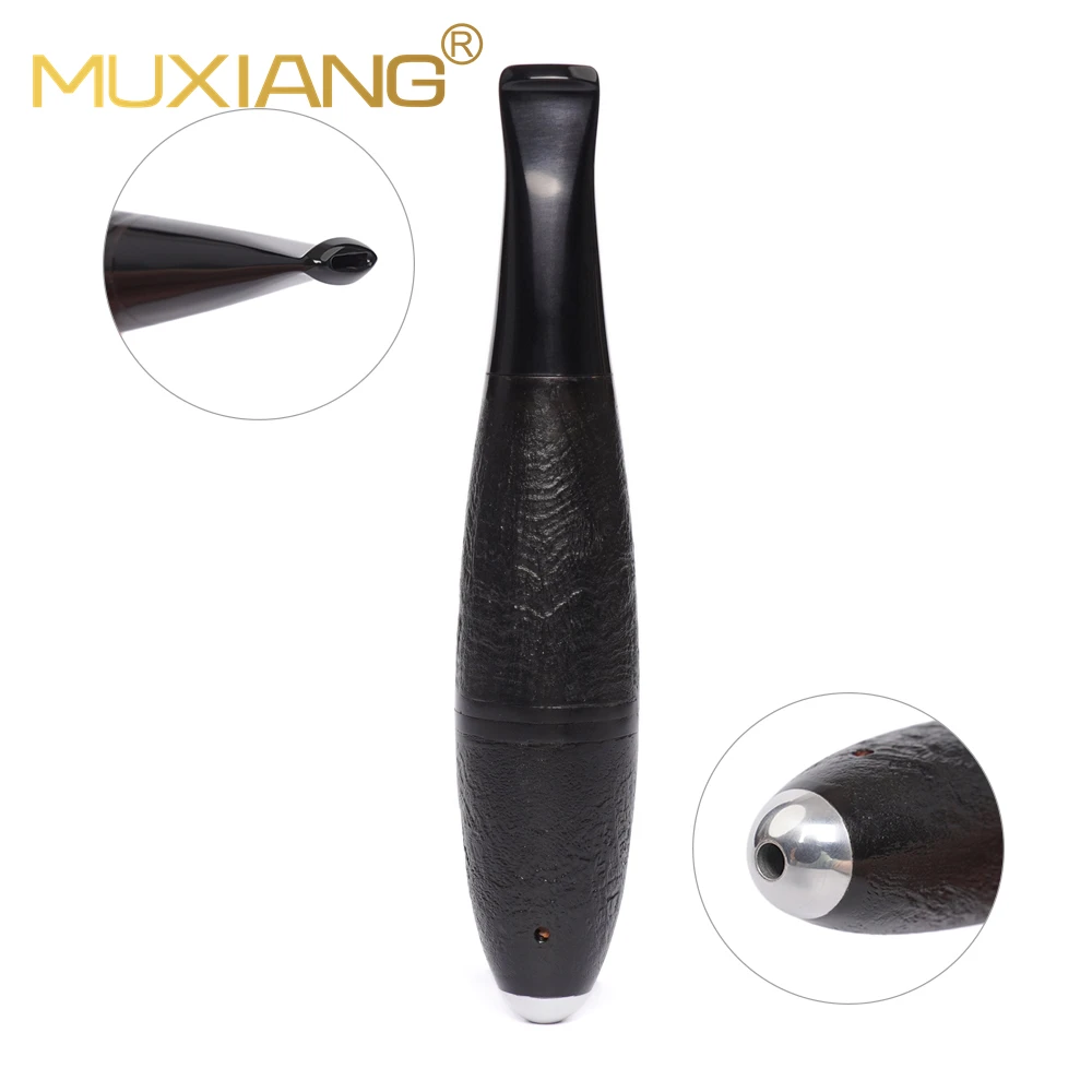 MUXIANG Portable Tobacco Pipe Briar Wood Pipe For Tobacco Detachable Gift Pipe Torpedo-shaped Cigar-pipe