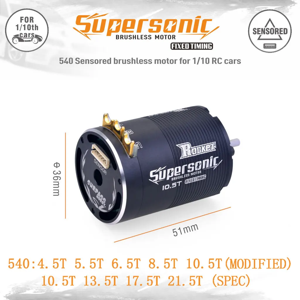 

Supersonic 540 4,5 т 5,5 т 6,5 т 8,5 т 10,5 т 13,5 т 17,5 т 21,5 т сенсорный бесщеточный двигатель для модифицированного Spec Stock 1/10 RC Drift Car