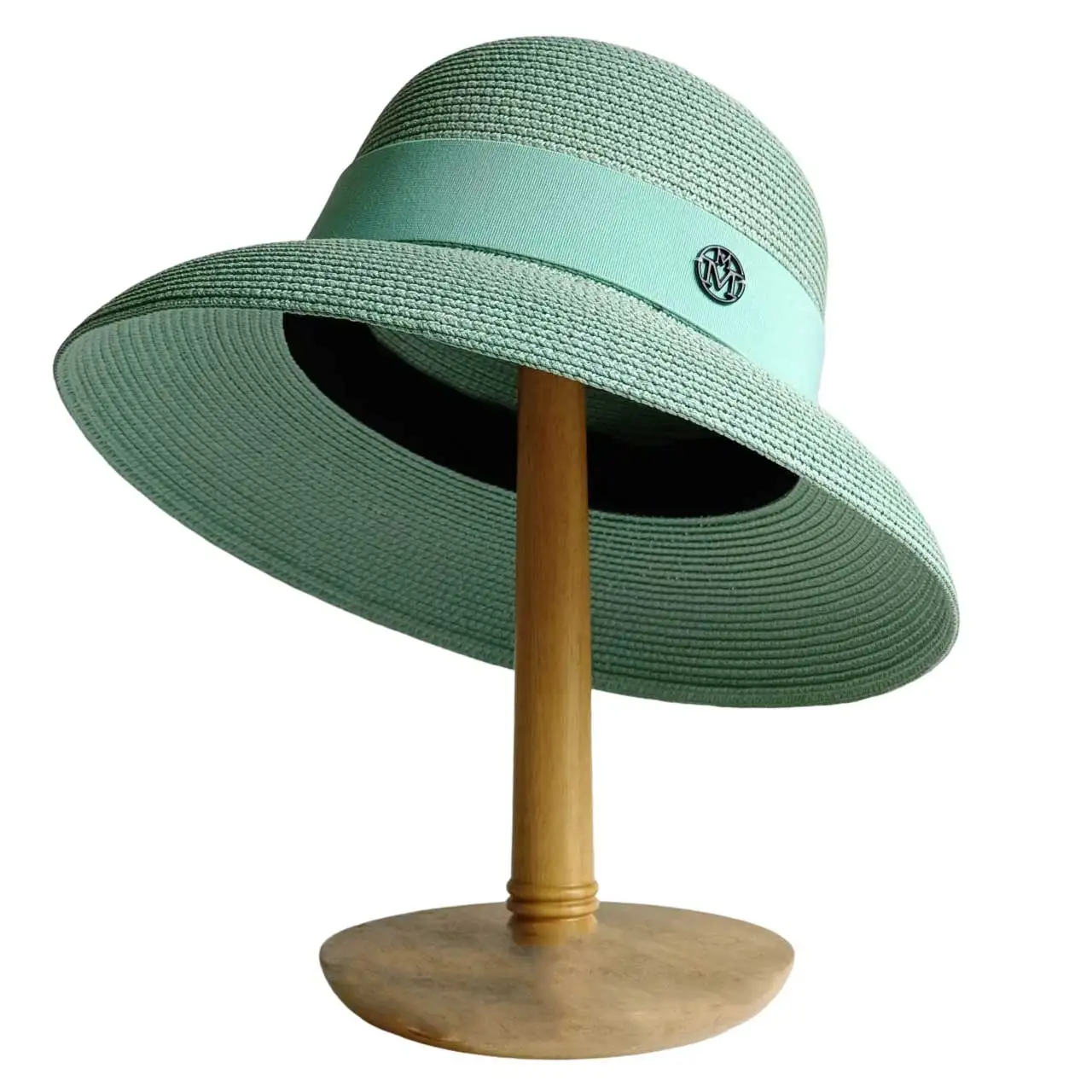 Mintgrüner Sommerhut im Hepburn-Stil, faltbarer Strandhut für Damen, Sonnenhut für Outdoor-Reisen, Strohhut, Sonnenhut
