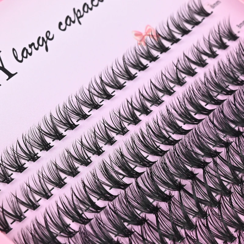 Novità in 30D Doppia palpebra di grande capacità Dieci file di pinzette per colla per capelli hot-melt Set Ciglia finte Ciglia a ciuffo singolo