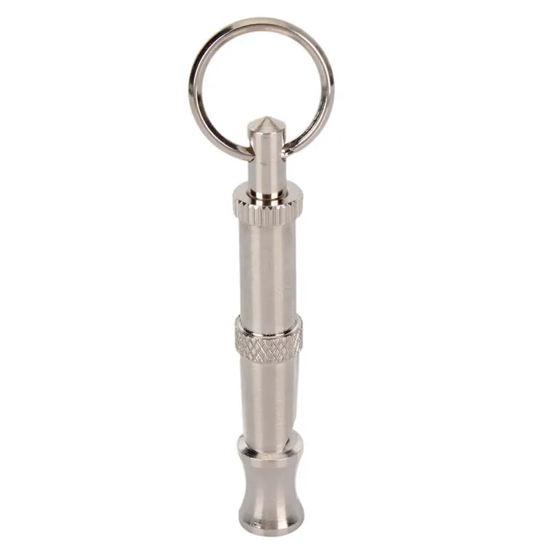 1PC Training Puppy Pet Dog Whistle Two-tone Ultrasonic Flute Stop Barking Ultrasonic Sound Repeller Cat Training Keychain