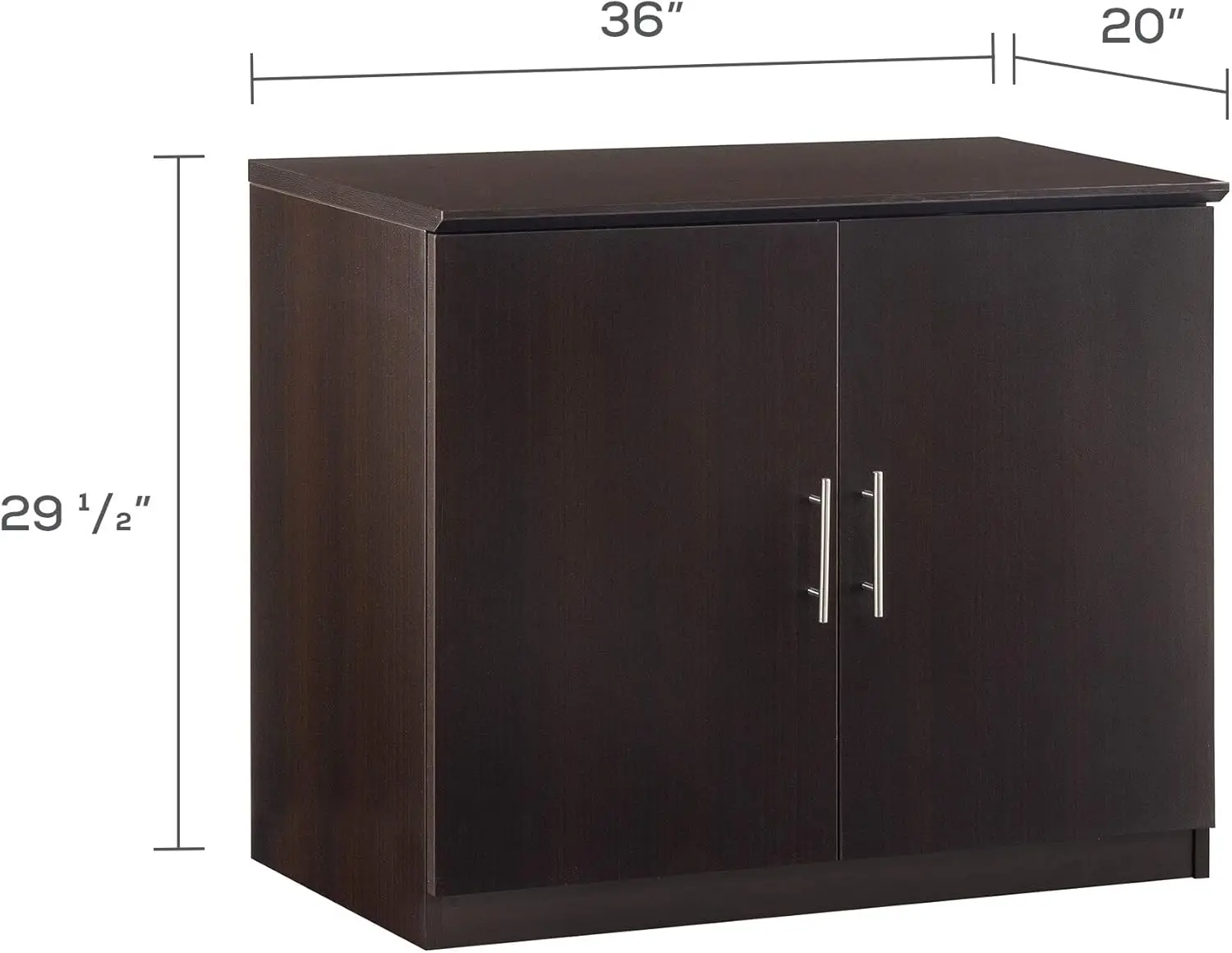 Mayline Mscldc Medina 2-Door Storage Cabinet, 36