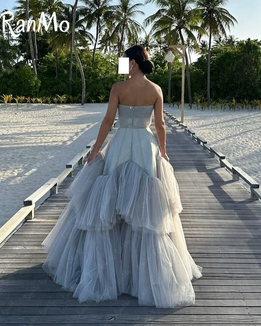 Ranmo 2025 encantador personalizado de alta calidad tul plisado A-line Sweetheart vestidos largos vestidos de graduación clásico exquisito moderno nuevo