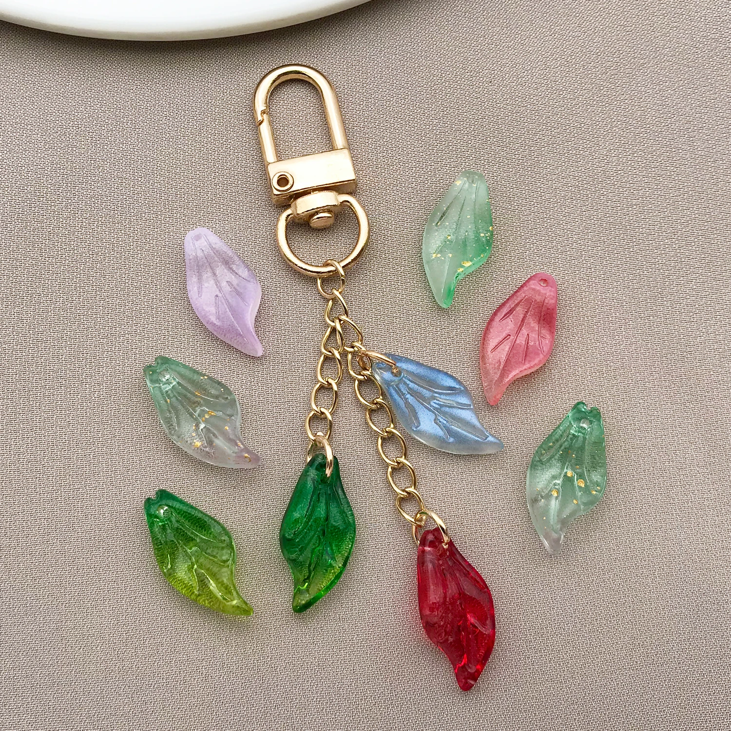 20pcs 9x20mm Transparent Glass Loose Beads Petals Leaf Shape Pendants For DIY Making Jewelry Earing Necklace Accessories ﻿ image 6