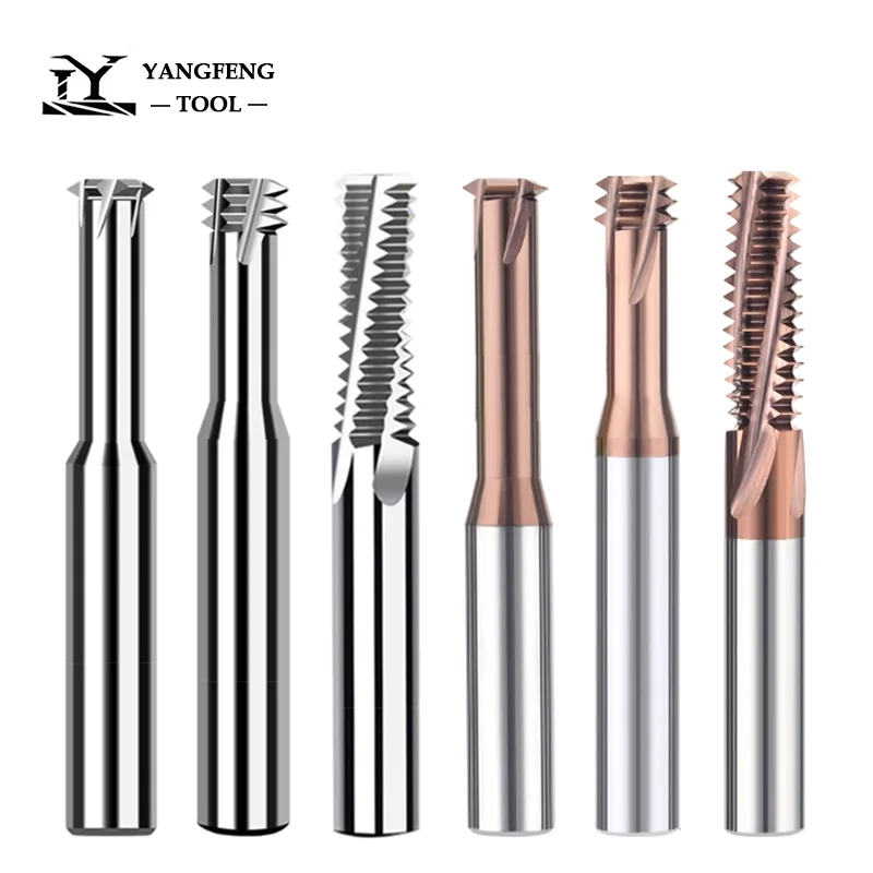 Thread Milling Cutter Tungsten Carbide Single Tooth M1.6 M2 M3 M4 M6 M8 M10 M12 For steel Aluminum CNC Machining Tools
