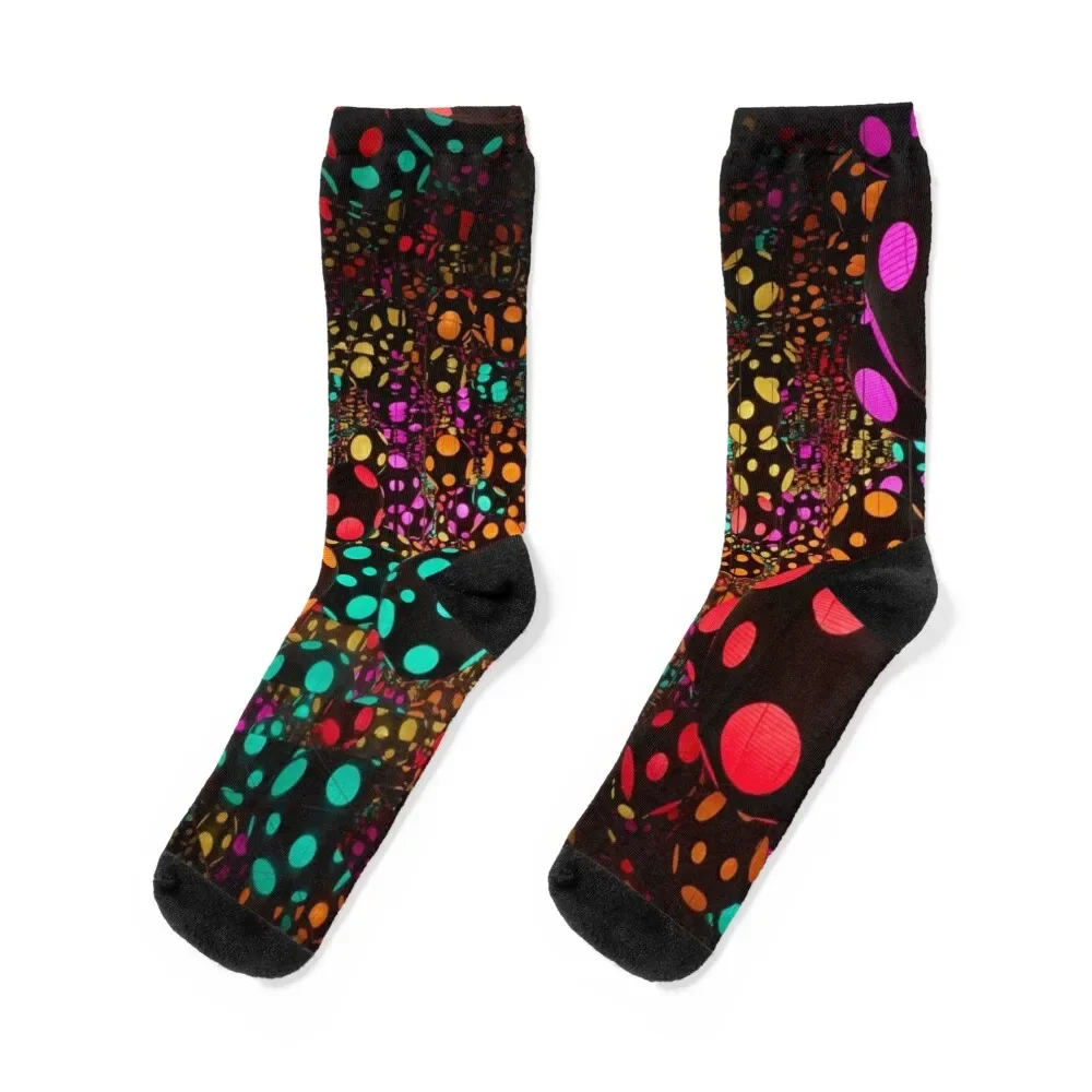 

Infinity Night Yayoi Kusama Socks aesthetic golf Rugby Socks Woman Men's